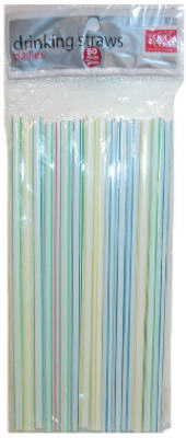 Jumbo Straws, Spiral Striped, 50-Ct. (Pack of 6)