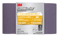 3M Sandblaster 24 in. L X 3 in. W Ceramic Sanding Belt 120 Grit Fine 1 pk