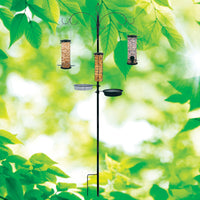 North States  Wild Bird and Finch  1 lb. Metal  Tube  Bird Feeder  5 ports