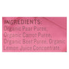 Peter Rabbit Organics Veggie Snack - Beet Carrot and Pear - Case of 10 - 1