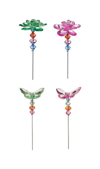 Meadow Creek Assorted Plastic 14 in. H Jeweled Plant Pick Outdoor Garden Stake (Pack of 18).