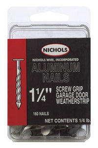 Nichols Wire  1-1/4 in. L Siding  Aluminum  Nail  Spiral Shank  Round  1/4 lb.