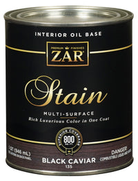 Zar 13512 1 Quart Black Caviar Interior Oil Base Stain