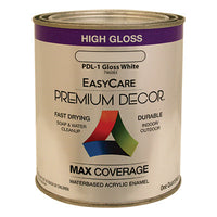 Premium Decor Enamel Paint, White Gloss, Qt.