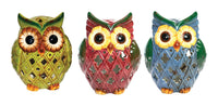 Alpine Owl Ceramic Assorted Statue (Pack of 9)