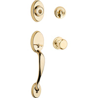 Kwikset SmartKey Chelsea Polished Brass Handleset Right or Left Handed