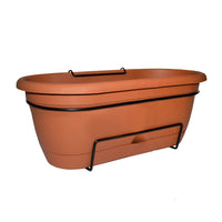 Bloem Terracotta Resin Rectangular Lucca Window Box 7.5 H x 9.13 W x 18 D in.