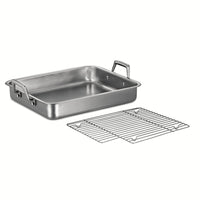 15 in Prima Stainless Steel Roasting Pan - Includes Basting Grill