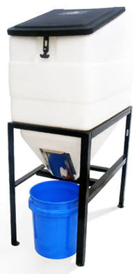 Feed Bin With Steel Powder-Coated Stand, 270-Lb.