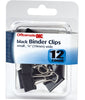 Officemate International 31085 3/8" Small Black Binder Clips