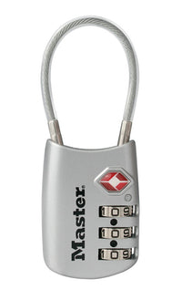 Master Lock 4688D 1-3/16" Set Your Own Combination TSA-Accepted Luggage Lock With Flexible Shackle Assorted Colors