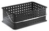 iDesign 14 in. L X 9 in. W X 5 in. H Black Storage Basket