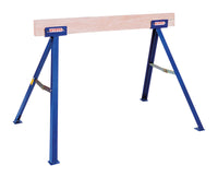 Trojan Powder Coat Steel Blue  Adjustable Folding Sawhorse 1000 lb. Capacity 27 H in.