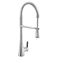 Chrome one-handle high arc pulldown kitchen faucet