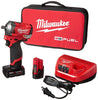 Milwaukee M12 FUEL 12 V 1/2 in. Cordless Brushless Stubby Impact Wrench Kit (Battery & Charger)