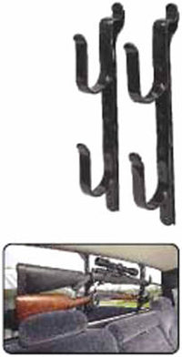 Car Gun Rack, Black Metal, 9 to 14-In.