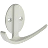 National Hardware 3 in.   L White Die Cast Modern Double Hook 1 pk