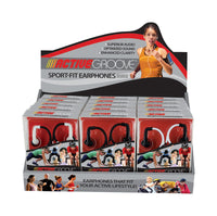 DM Merchandising Active Groove Sport-Fit Earbuds Plastic 15 pk (Pack of 15)