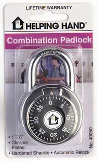 Helping Hand 40050 Combination Padlock (Pack of 3)