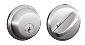 Schlage B60NV625 Bright Chrome Single Cylinder Deadbolt