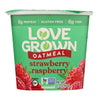 Love Grown Foods Hot Oats - Strawberry and Raspberry - Case of 8 - 2.22 oz.