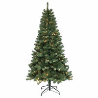 Artificial Pre-Lit Christmas Tree, Canadian Douglas Fir, 300 LED F5 Cap Lights, 7-Ft.