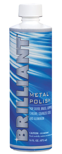 Brilliant  No Scent Metal Polish  14 oz. Liquid