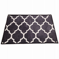 Nylon Rug, Skid Resistant, Trellis Grey, 24 x 36-In.