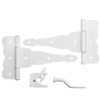 National Hardware Decorative 8 in. L White Steel Gate Hardware Kit 1 pk