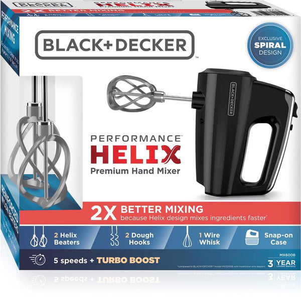 Black + Decker White Performance Helix Hand Mixer
