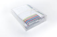 Sorema 100% Genuine Cotton Zig Zag Pack Towels Bath, Hand and Guest Bright White 