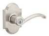 Kwikset SmartKey Austin Satin Nickel Keyed Entry Lever ANSI/BHMA Grade 2 KW1 1-3/4 in.