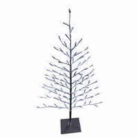 LED Flat Stick Snow Covered Tree, Pure White Caps, 42-In.