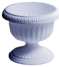 Grecian Urn Planter, Plastic, White, 12-In.