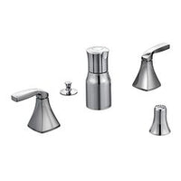 Chrome two-handle bidet faucet