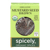 Spicely Organics - Organic Mustard Seed - Brown - Case of 6 - 0.6 oz.