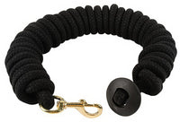 Horse Lunge Line, Black Rounded Cotton, 3/4-In. x 25-Ft.