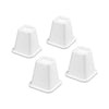 Whitmor Plastic Bed Risers White 6.38 in. W X 6.38 in. L 4 pk