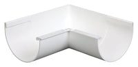 Plastmo Classic 4 in. W White Vinyl Half Round Inside Corner