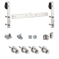 National Hardware Satin Steel Sliding Door Track Kit 1