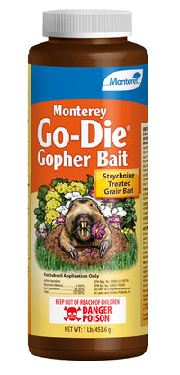 Monterey Go-Die Toxic Bait Granules For Gophers and Moles 1 lb (Pack of 6).