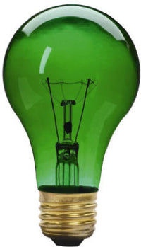 Party Light Bulb, Transparent Green, 25-Watts (Pack of 6)