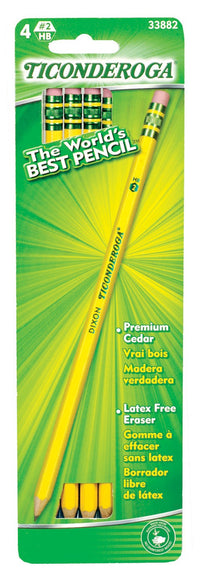 Ticonderoga 33882 #2 Soft Pre Sharpened Pencils 4 Count