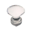 Hickory Hardware HH075852-GLSN 1-1/4" Round Clear/Satin Nickel Glass Gemstone Cabinet Knob