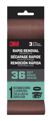 3m Belt3x241pk36 3 X 24 Rapid Removal 36 Grit Power Sanding Belt