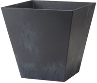 Novelty Artstone 10 in. H X 9.8 in. W X 9.8 in. D Resin Ella Planter Black