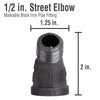 Pipe Decor 1/2 in. FPT X 1/2 in. D MPT Malleable Iron 1-1/4 in. L Pipe Decor Street Elbow