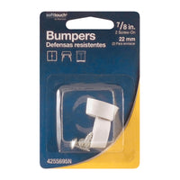 Softtouch Plastic Bumper Pad White Round 7/8 in. W X 7/8 in. L 2 pk