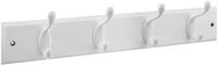 National Hardware  White  Wood  18 in. L Hook Rack  1 pk