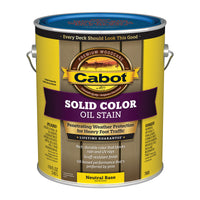 Cabot Solid Tintable 7606 Neutral Base Oil-Based Deck Stain 1 gal. (Pack of 4)